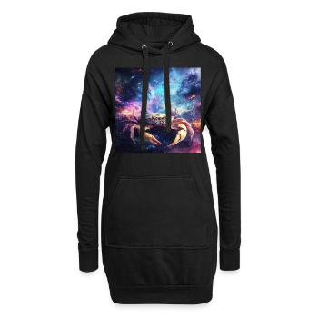 Krabbe - Hoodie-Kleid - Schwarz - Vorne