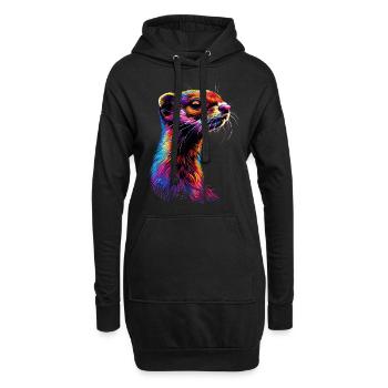 Wiesel - Hoodie-Kleid - Schwarz - Vorne
