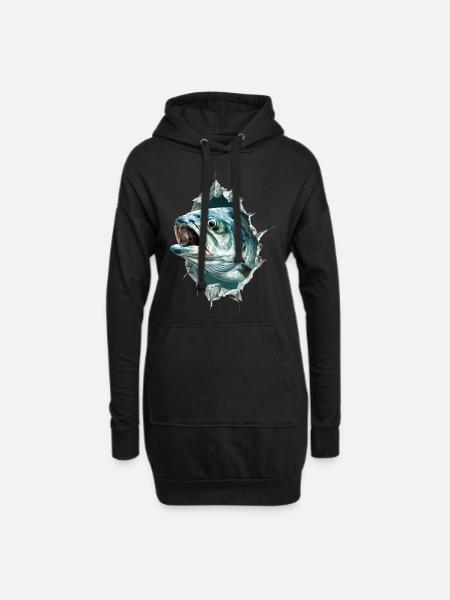 Tarpon - Hoodie-Kleid - Schwarz