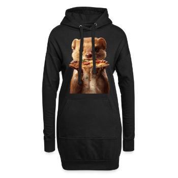 Wiesel - Hoodie-Kleid - Schwarz - Vorne
