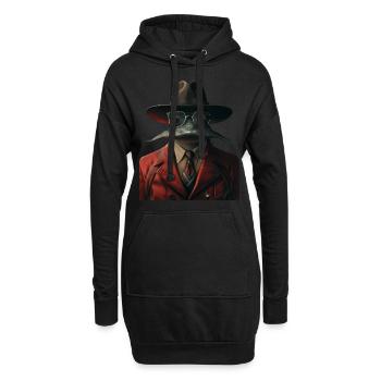 Stachelrochen - Hoodie-Kleid - Schwarz - Vorne