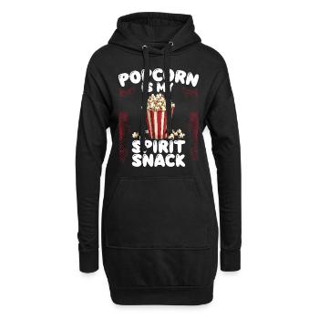 Le maïs soufflé est ma collation spirituelle - Sweat-shirt à capuche long Femme - noir - Devant
