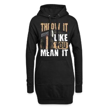 Axt Werfen Axt Werfer Axe Throwing - Hoodie-Kleid - Schwarz - Vorne