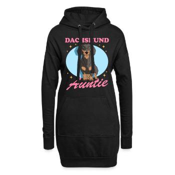 Teckel Tante Teckel Chiens Teckel Cadeau - Sweat-shirt à capuche long Femme - noir - Devant