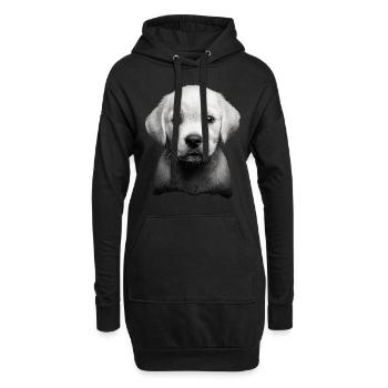 Labrador Retriever - Hoodie-Kleid - Schwarz - Vorne