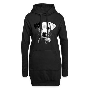 Whippet - Hoodie-Kleid - Schwarz - Vorne