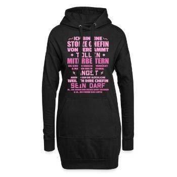 Stolze chefin von verdammt tollen mitarbeitern - Hoodie-Kleid - Schwarz - Vorne