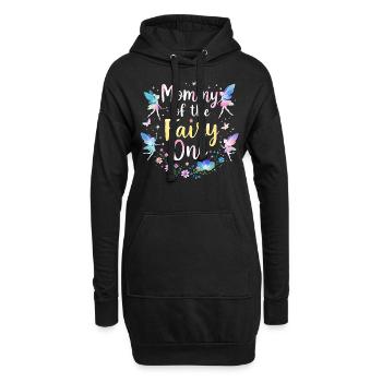 Maman de la Fée - Sweat-shirt à capuche long Femme - noir - Devant
