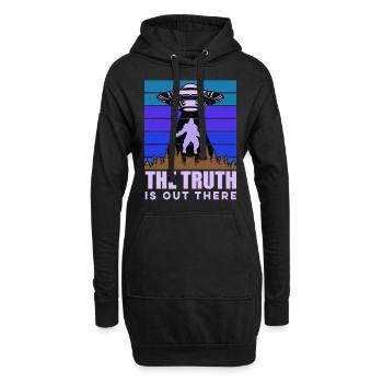 UFO-Bigfoot Yeti Sasquatch - Hoodie-Kleid - Schwarz - Vorne