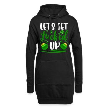 Laissons-nous tenter par la chance - Sweat-shirt à capuche long Femme - noir - Devant