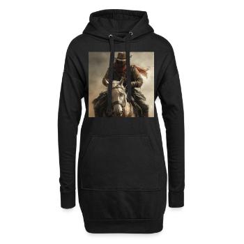 Cowboy - Hoodie-Kleid - Schwarz - Vorne