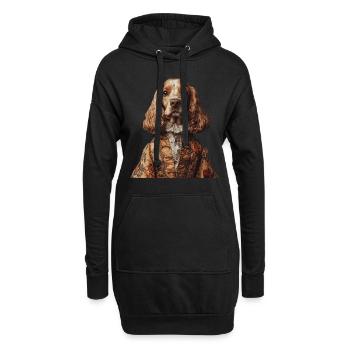 Cocker Spaniel - Hoodie-Kleid - Schwarz - Vorne