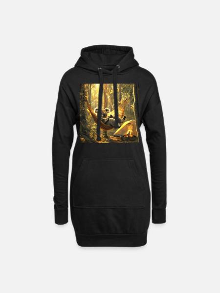Koala - Hoodie-Kleid - Schwarz