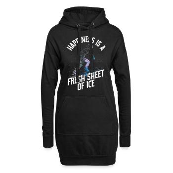 patineur patineur patin à glace patin à glace - Sweat-shirt à capuche long Femme - noir - Devant