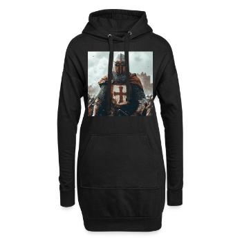 Soldat Krieger - Hoodie-Kleid - Schwarz - Vorne