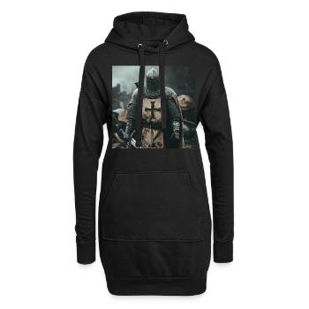 Soldat Krieger - Hoodie-Kleid - Schwarz - Vorne