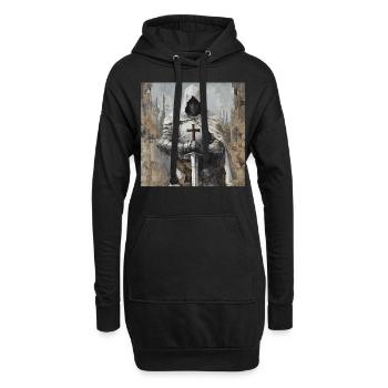 Soldat Krieger - Hoodie-Kleid - Schwarz - Vorne