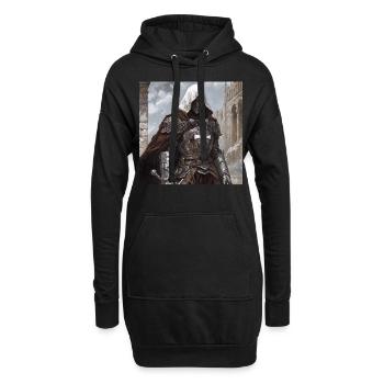 Soldat Krieger - Hoodie-Kleid - Schwarz - Vorne