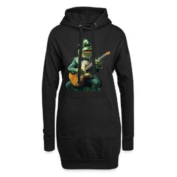 Frosch - Hoodie-Kleid - Schwarz - Vorne