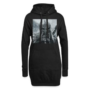 Wikinger - Hoodie-Kleid - Schwarz - Vorne