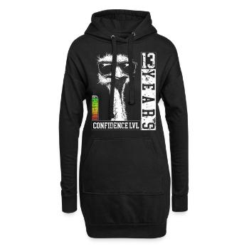 13 Jahre Geburtstag Teenager Strauß Vogel Geschenk - Hoodie-Kleid - Schwarz - Vorne