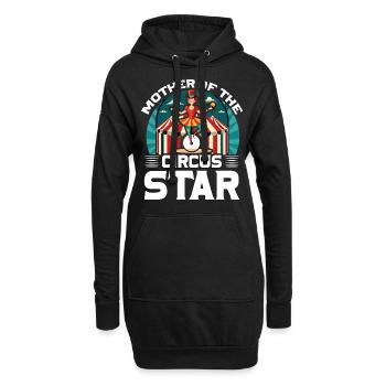 Mère de l’étoile du cirque - Sweat-shirt à capuche long Femme - noir - Devant