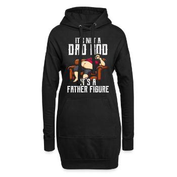 Ce n’est pas un corps de papa, c’est une figure paternelle pour la fête des pères - Sweat-shirt à capuche long Femme - noir - Devant