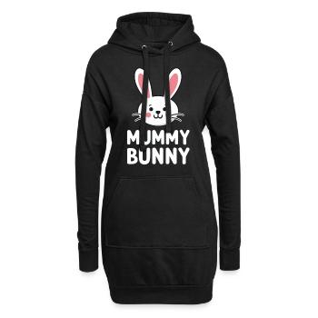 Mummy Bunny Osterdesign für Hasenfans - Hoodie-Kleid - Schwarz - Vorne