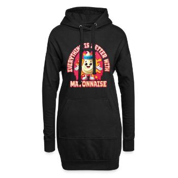 Mayonnaise - Hoodie-Kleid - Schwarz - Vorne