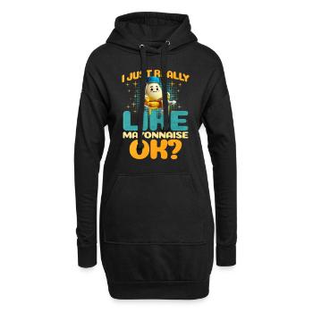 Mayonnaise - Hoodie-Kleid - Schwarz - Vorne