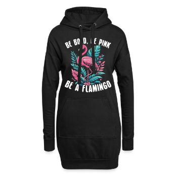 Soyez audacieux, soyez rose, soyez un flamant rose - Sweat-shirt à capuche long Femme - noir - Devant