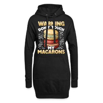Macaron Baker Chef pâtissier Amateur de macarons - Sweat-shirt à capuche long Femme - noir - Devant