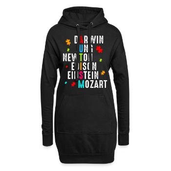 Autisme - Sweat-shirt à capuche long Femme - noir - Devant