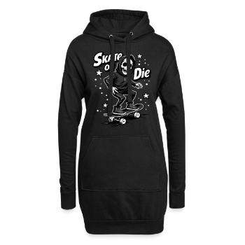Skateboarding Sensenmann – Skate or Die - Hoodie-Kleid - Schwarz - Vorne