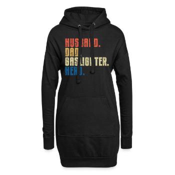 Gaslighting Gaslighter - Hoodie-Kleid - Schwarz - Vorne