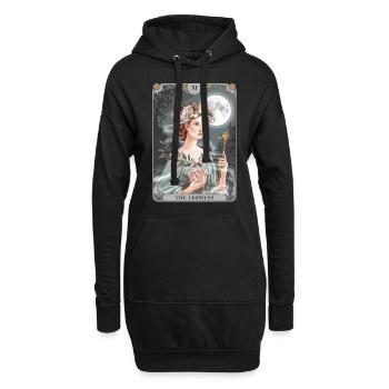 Tarotkarte - Hoodie-Kleid - Schwarz - Vorne