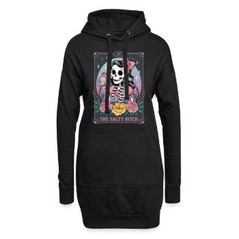 Tarotkarte - Hoodie-Kleid - Schwarz - Vorne
