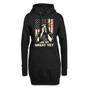 Sommes-nous encore grands Statue de la Liberté  Amérique États-Unis - Sweat-shirt à capuche long Femme - noir - Devant