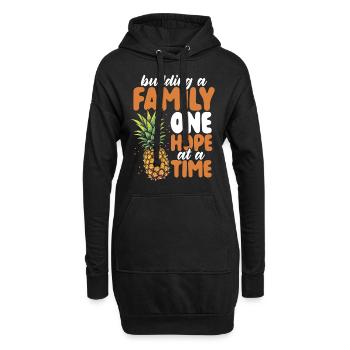 Bewusstsein für Unfruchtbarkeit IVF Befruchtung - Hoodie-Kleid - Schwarz - Vorne