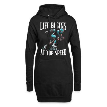 Patinage en ligne Rollerblade Patins à roues alignées - Sweat-shirt à capuche long Femme - noir - Devant