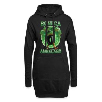 Frosch - Hoodie-Kleid - Schwarz - Vorne