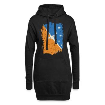 Feuerland - Hoodie-Kleid - Schwarz - Vorne