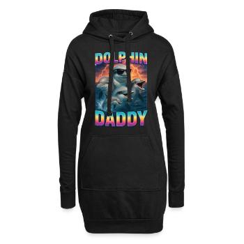 Delphin Papa - Hoodie-Kleid - Schwarz - Vorne