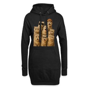 Schottische Faltohr - Hoodie-Kleid - Schwarz - Vorne