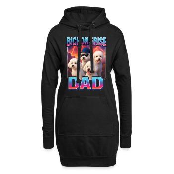 Bichon Frisé - Hoodie-Kleid - Schwarz - Vorne
