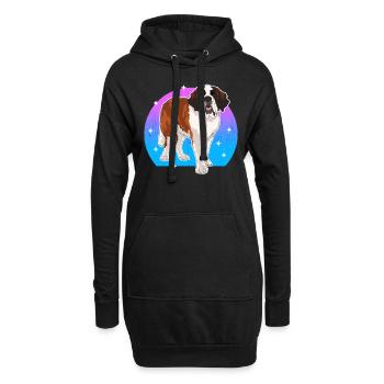 Bernhardiner Hund St. Bernhardshund Geschenke - Hoodie-Kleid - Schwarz - Vorne