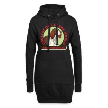 English Springer Spaniel Hunde Geschenk - Hoodie-Kleid - Schwarz - Vorne