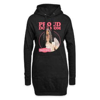 Lévrier afghan maman chien maman cadeau - Sweat-shirt à capuche long Femme - noir - Devant