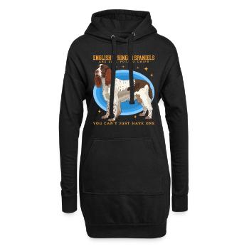 English Springer Spaniel Hundebesitzer Geschenk - Hoodie-Kleid - Schwarz - Vorne