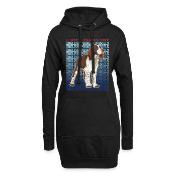 English Springer Spaniel Hundeliebhaber Geschenke - Hoodie-Kleid - Schwarz - Vorne